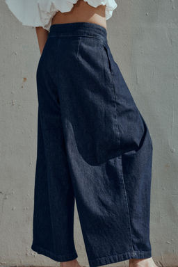 JEANS Z1975 CULOTTE TIRO ALTO PINZAS / Azul - Zara фото 6
