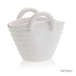 Кашпо 9 см сумочка / 2036-2W /уп 8/96/