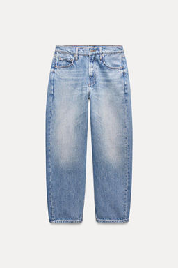 ZW COLLECTION STRAIGHT COATED-EFFECT MID-WAIST JEANS