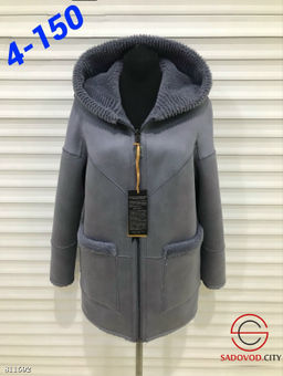 Женская дубленка с капюшоном - Bruno фото 3