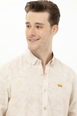 U. S. Polo Assn Мужская рубашка с длинным рукавом цвета экрю - U.s. polo assn фото 11