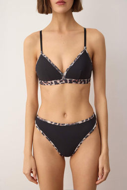 Siyah Micro Animal Sabit Kap Ic Camas?r? Tak?m? THMAW26CC00009