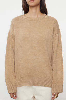 Vizon Genis Kal?p Yumusak Dokulu Triko Kazak TWOAW25KZ00126 - Trendyolmilla фото 3