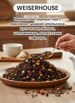 Любовник Маркизы Черный ароматизированный чай WEISERHOUSE  фото 4