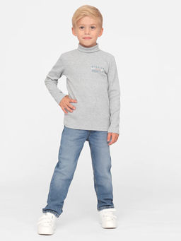 CRB wear/CWKB 63215-11-327 Водолазка для мальчика,светло-серый меланж/Ex.Cherubino  фото 2