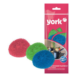 Губка для посуды полипропилен. (мочалка) d70мм (3 шт.) "York" (0101)