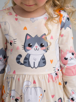 Платье Эля солнечные котики