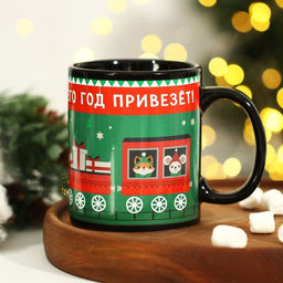 Кружка чайная керамическая хамелеон «Много хорошего!», 300 мл