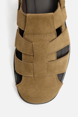 LIMITED EDITION LEATHER CAGE SANDALS - Zara фото 5
