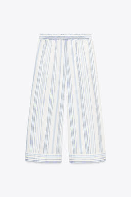 LIMITED EDITION STRIPED POPLIN TROUSERS