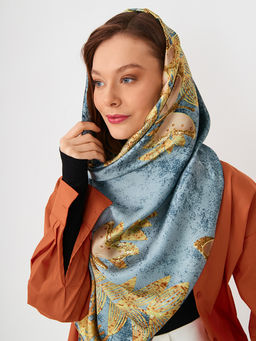 Большой, мягкий, тонкий и очень нежный двусторонний палантин с рисунком - Tantino фото 3