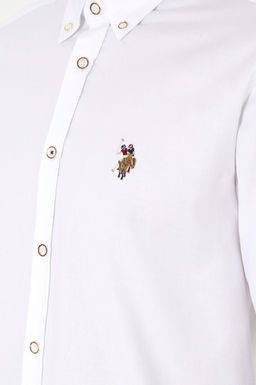 Erkek Beyaz Uzun Kollu Basic G_mlek Sepette S_rpriz _ndirim - U.s. polo assn фото 7