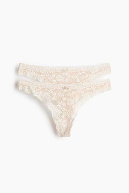 Pack de 2 bragas thong de encaje