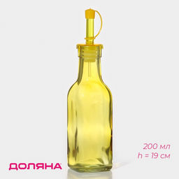 Бутыль стеклянная для соусов и масла Доляна Галерея, 200 мл, h=19 см, цвет МИКС  фото 6