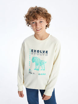 Bisiklet Yaka Erkek ?ocuk Sweatshirt