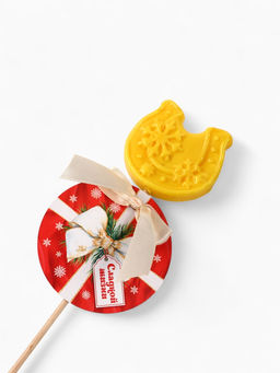 Цена за 2 шт. Леденец новогодний Подарок, в форме подковы, 24 г - Фабрика счастья фото 2