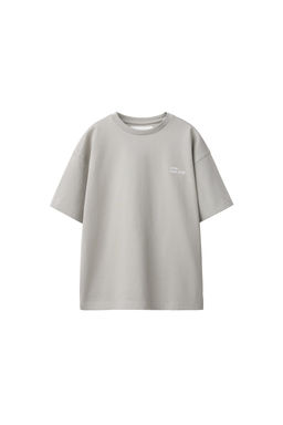 CAMISETA HEAVY WEIGHT TEXTO / Gris medio - Zara фото 2