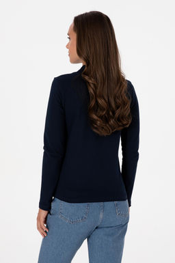 Kad_n Lacivert Basic Polo Yaka Sweatsh_rt Sepette S_rpriz _ndirim - U.s. polo assn фото 5