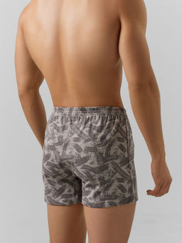 Цена за 2 штуки! Трусы шорты мужские серые с принтом следы на сером пепле 411152