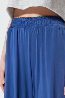 TRENDYOLMILLA Siyah Wide Leg/Rahat Kesim Yuksek Bel Esnek Orme Pantolon TWOSS23PL00129  фото 3