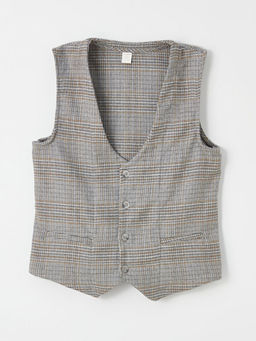 Erkek ?ocuk Ekose Yelek