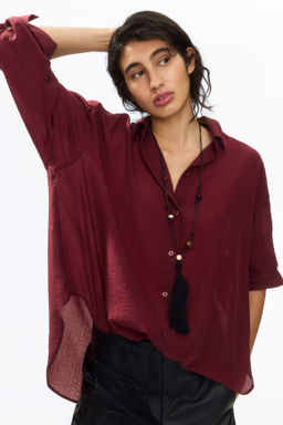 Camisa oversize con efecto arrugado - H&m фото 6