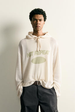 SUDADERA RELAXED FIT CAPUCHA / Crudo - Zara фото 2