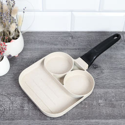 Сковорода для завтрака 17,5x17,5 см / RSD-55 /уп 24/ антипригар гранит Бакелит/ 0,39