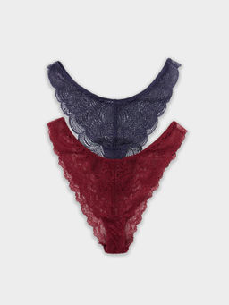 Цена за 2 штуки! Трусы женские слипы мультипак (2 шт.) в серо-синем цвете - Mark formelle фото 8