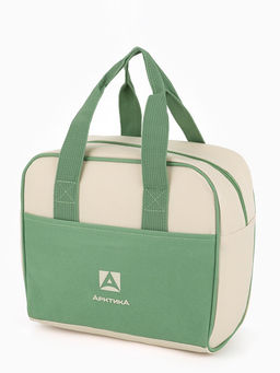 Термосумка для ланча "Арктика", 7,5 л, 22,5х15х21 см, зеленая/бежевая