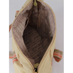 Сумка женская текстиль BoBo-3903-3, 1отд, плечевой ремень, молочный 261570  фото 3