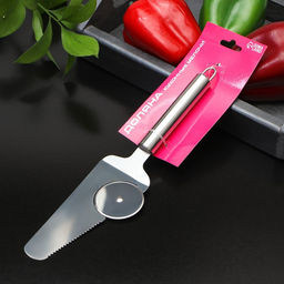 Нож-лопатка для пиццы Доляна «Металлик», 27 см, 410 сталь, серебристый