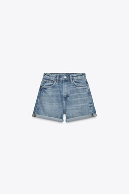 HIGH-WAIST MOM FIT TRF BERMUDA SHORTS - Zara фото 36