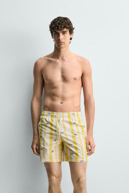 BA?ADOR MEDIO RAYAS PECES / Blanco - Zara фото 5