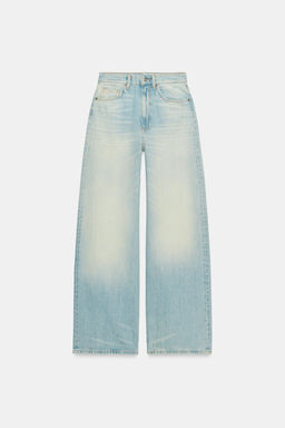 JEANS TRF EXTRA WIDE LEG TIRO ALTO / Azul claro - Zara фото 6