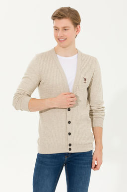 Мужской базовый трикотажный кардиган Stone Melange Неожиданная скидка в корзине