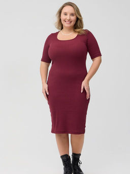 Платье из трикотажа кашкорсе с лайкрой