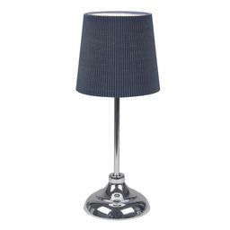 UML-B309 E14 CHROME/DARK BLUE Светильник настольный декоративный под лампу Е14, 40W. Механический выключатель. Хром/Темно-синий. ТМ Uniel