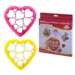 Форма для печенья п/эт. "Сердечки" 23х25см DH80-230