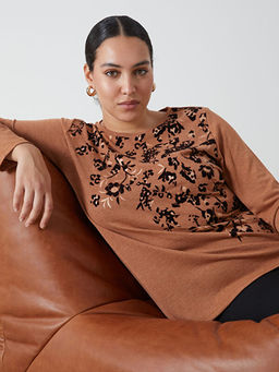 Bisiklet Yaka Desenli Kad?n Ti??rt