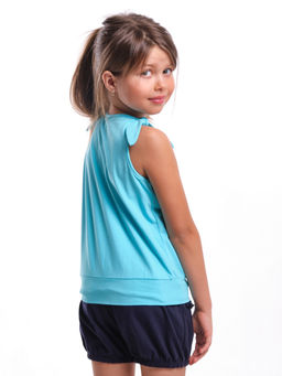 Футболка-топ UD 0359 голубой/белый кант - Mini maxi фото 18