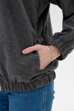 Бомбер из коттон фита антрацит - Амадэль фото 15