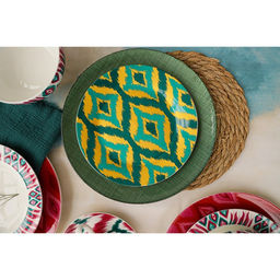 Тарелка фарфоровая десертная Доляна Askm, d=20,5 см, цвет зелёный  фото 7