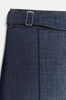 PANTAL?N CULOTTE TRABILLA / Azul / ?ndigo - Zara фото 8