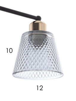 Люстра 12197/2, 2хE27, 40 Вт, чёрный/серый