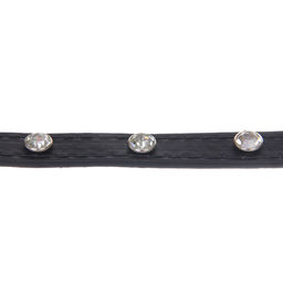 Цена за 4 шт. Ошейник для собак и кошек со стразами "На стиле", цвет черный, 1см, размер XS, 20*25см (лейбл)