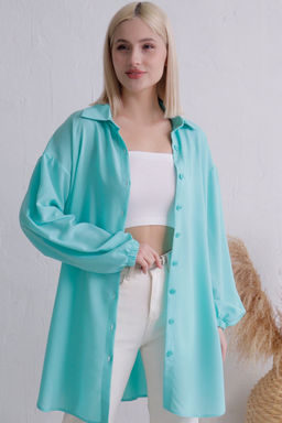 11715 Рубашка удлинённая тиффани - Martichelli фото 3