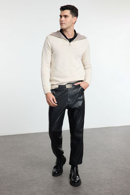 TRENDYOL MAN Lacivert Casual Regular Yar?m Bal?kc? Yaka Duz Triko Kazak TMNAW25KZ00008 - Trendyolmilla фото 10