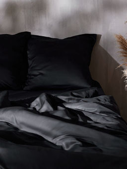 Наволочка SL Home Tencel, 50×70+3 см, тенсель, эвкалиптовое волокно 100%, чёрная