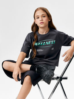 ACOOLA / Футболка детская для девочек Namibia графитовый  фото 4